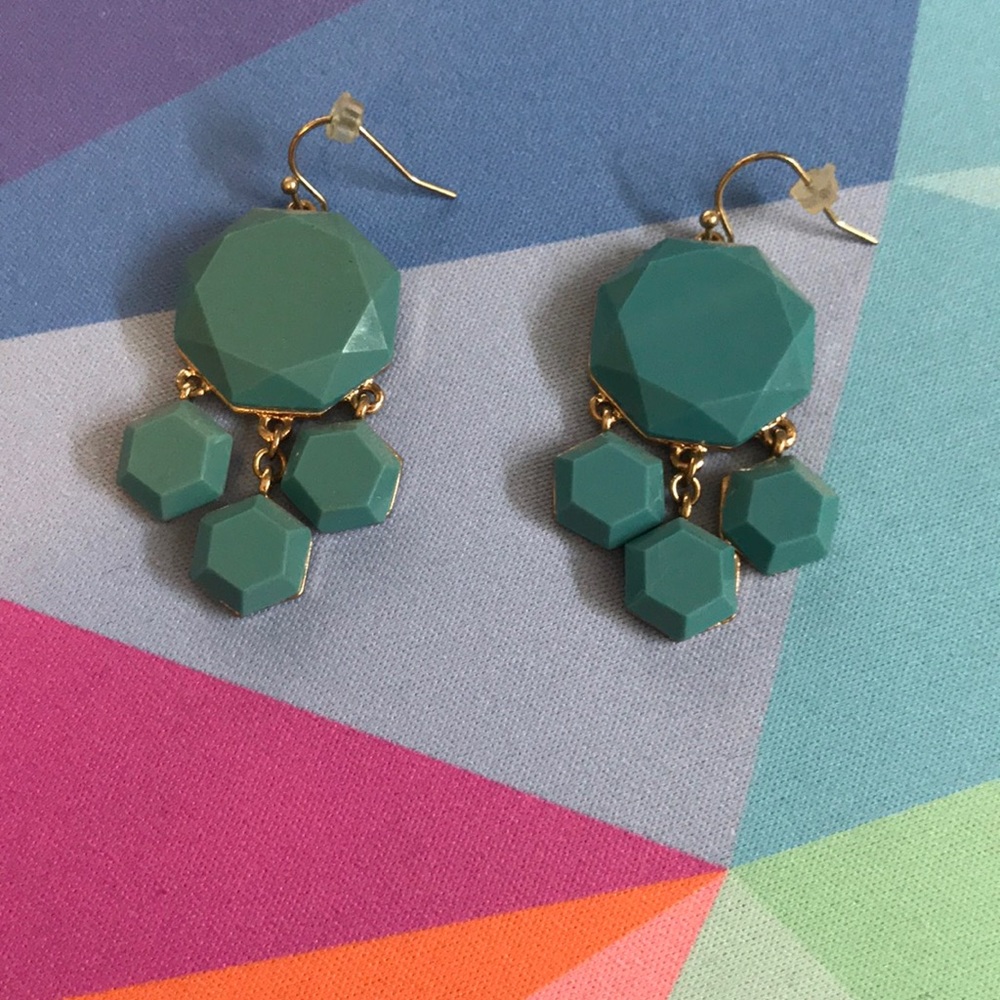 Turquoise and gold earrings